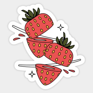 Strawberry ninja Sticker